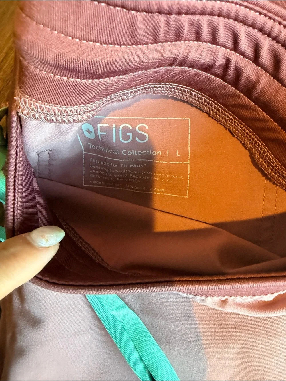Figs Pink Drawstring scrub Pants - Picture 2 of 2